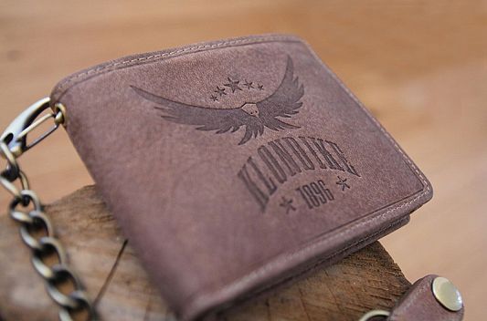 Бумажник KLONDIKE Happy Eagle KD1013-02 натуральная кожа коричневый