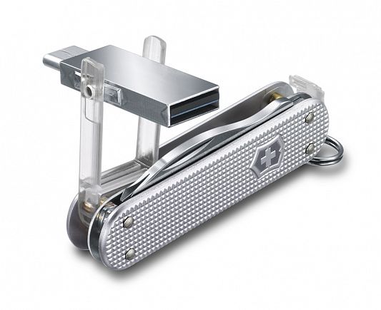 Нож-брелок VICTORINOX Jetsetter@work 58 мм USB 3.0/3.1 16 Гб серебристый 4.6261.26G16B1