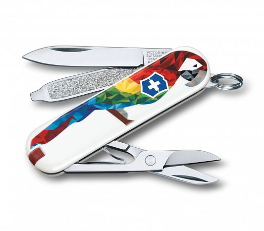 Нож брелок VICTORINOX Classic Guacamaya - Попугай Ара 0.6223.L1709