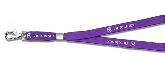 Шнурок на шею с карабином для ножа VICTORINOX, фиолетовый, 4.1879.503