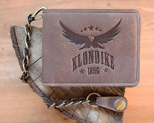 Бумажник KLONDIKE Happy Eagle KD1013-02 натуральная кожа коричневый