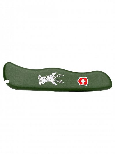 Накладка передняя для ножей VICTORINOX 111 мм C.8304.94 зеленая с изображением оленя