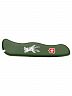 Накладка передняя для ножей VICTORINOX 111 мм C.8304.94 зеленая с изображением оленя