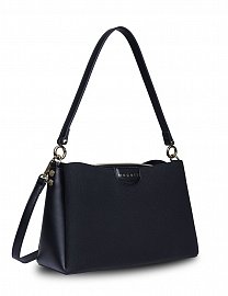 Сумка женская наплечная BUGATTI Leah, черная, полиуретан, 31х11,5х19 см 49605301 