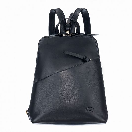 Рюкзак женский KLONDIKE "URBAN", натуральная кожа, чёрный цвет, 25,5 х 11,5 х 29,5 см KD1295-01