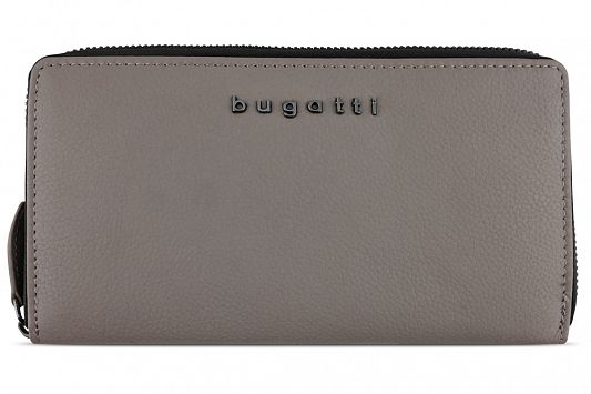 Кошелёк женский BUGATTI Bella, с RFID защитой, бежевый, воловья кожа/полиэстер, 18,5х2,5х10 см 49482262