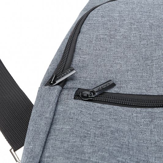 Рюкзак TORBER с одним плечевым ремнем, серый, полиэстер 300D,T062-GRE