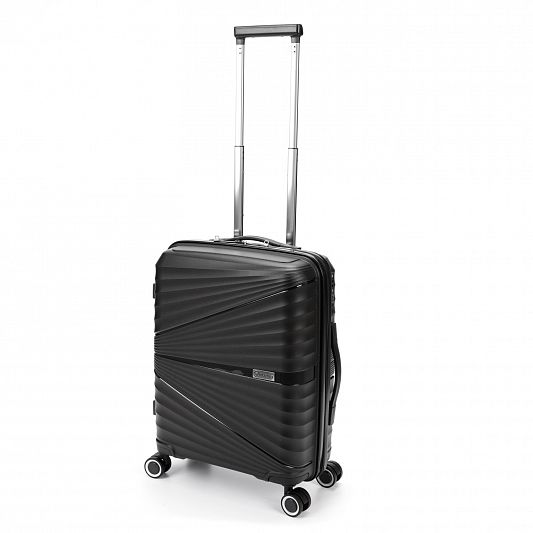 Чемодан TORBER Nevo, чёрный, полипропилен, 40 х 25 х 55 см, 32 л T2207S-Black