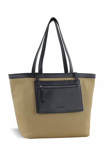 Сумка-тоут женская средняя BUGATTI Elena, песочная, канвас, полиуретан, 48 x 20 x 30 см 49598145