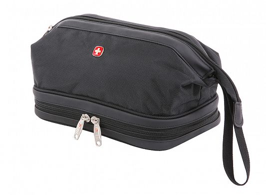 Несессер SWISSGEAR, чёрный, полиэстер, ПВХ, 1680D, 31х17х16 см