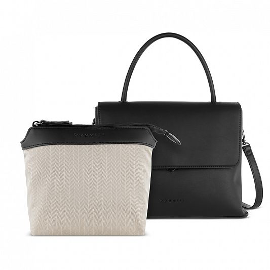 Сумка женская BUGATTI ILVA, черная, полиуретан, 23х9х18,5 см 49530001