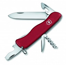 Нож перочинный VICTORINOX Picknicker, 111 мм, 11 функций, с фиксатором лезвия, красный, в блистере 0.8353.B1 
