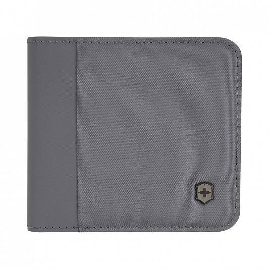 Бумажник VICTORINOX Travel Essentials Bi-Fold Wallet, с защитой от сканирования RFID, серый, полиэстер, 11x2x10 см 653364