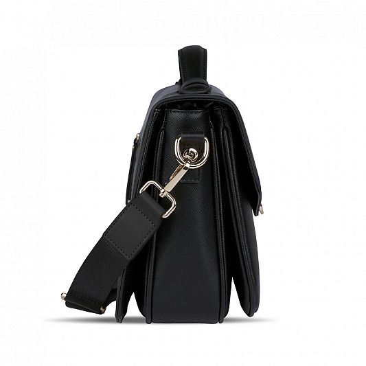 Сумка женская BUGATTI Ella, черная, полиуретан, 29х10х22 см 496634S01