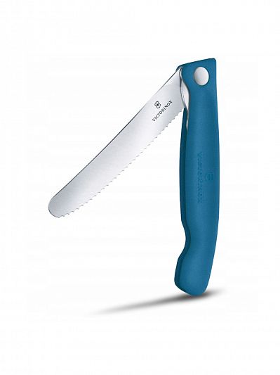 Складной нож для пикника VICTORINOX Swiss Classic, лезвие 11 см с волнистой кромкой, синий 6.7832.FC1
