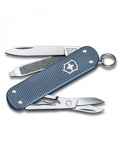 Коллекционный нож-брелок VICTORINOX Classic Alox LE 2025 58 мм, Glacial Blue, 0.6221.L26