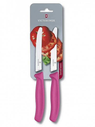 Набор ножей для овощей Victorinox Swiss Classic, 2 предмета, розовый