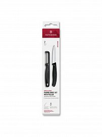 Набор для чистки овощей Victorinox Swiss Classic 2 предмета, черный, 6.7113.21 