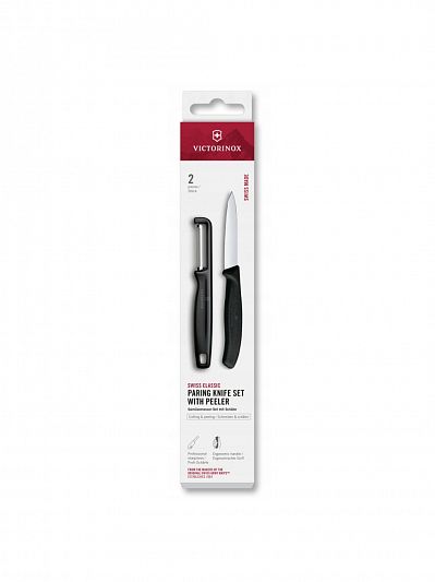 Набор для чистки овощей Victorinox Swiss Classic 2 предмета, черный, 6.7113.21