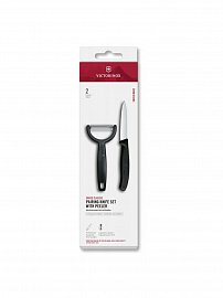 Набор для чистки овощей Victorinox Swiss Classic 2 предмета, черный, 6.7113.22 