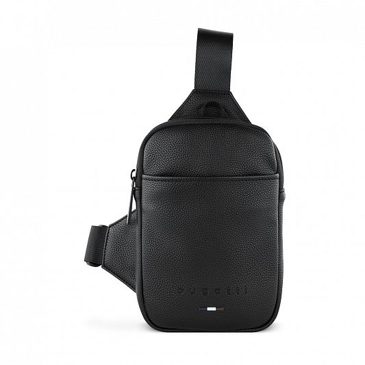 Сумка кросс-боди мужская BUGATTI RICO, черная, полиуретан, 15х3х20 см 49471001