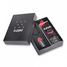 Подарочная коробка Zippo (кремни + топливо, 125 мл + место для широкой зажигалки), 118х43х145 мм 