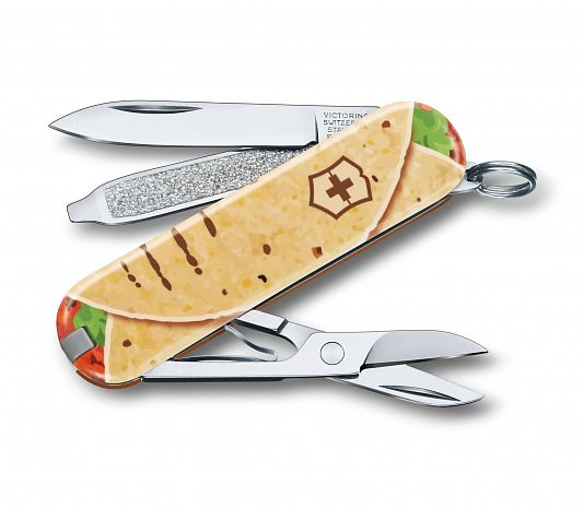 Нож брелок VICTORINOX 0.6223.L1903 Mexican Tacos - Мексиканские Тако