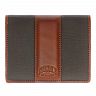Бумажник KLONDIKE "URBAN", натуральная кожа/канвас, оливковый/коричневый цвет, 9,5 х 12 х 2 см KD1400-02