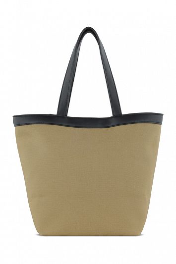 Сумка-тоут женская маленькая BUGATTI Elena, песочная, канвас, полиуретан, 33 x 15,5 x 24 см 49598245