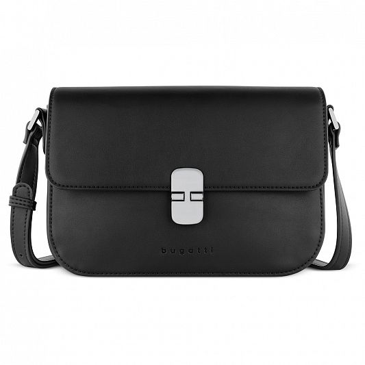 Сумка женская BUGATTI NELA, черная, полиуретан, 25х9х17,5 см 49384901