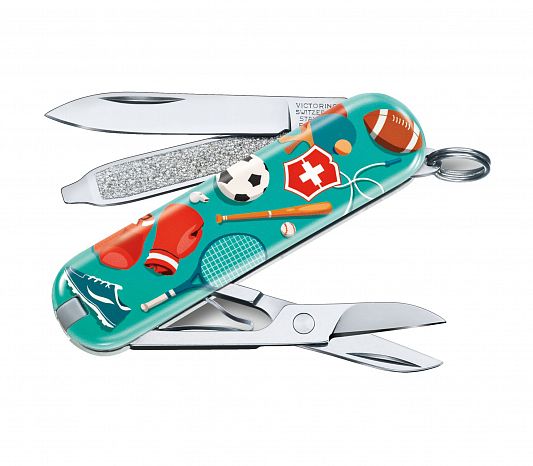 Нож брелок VICTORINOX 0.6223.L2010 Sports World - Мир Спорта