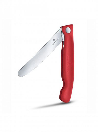 Складной нож для пикника VICTORINOX Swiss Classic, лезвие 11 см с волнистой кромкой, красный 6.7831.FC1
