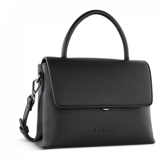 Сумка женская BUGATTI ILVA, черная, полиуретан, 23х9х18,5 см 49530001