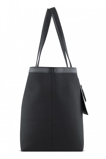 Сумка-тоут женская большая BUGATTI Elena, черная, канвас, полиуретан, 58 x 22 x 31,5 см 49598001