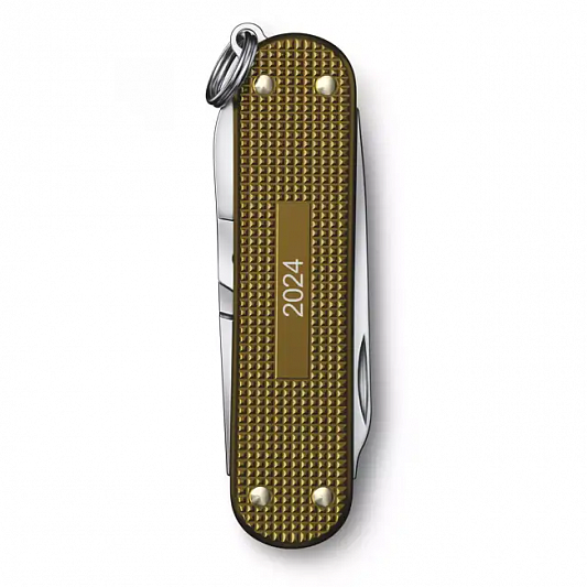 Коллекционный нож-брелок VICTORINOX Classic Alox LE 2024 58 мм, коричневый, 0.6221.L24