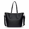 Сумка-шоппер женская BUGATTI Ella, черная, полиуретан, 47,5х12х32 см 493625S01
