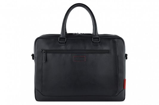 Портфель мужской BUGATTI Clark, чёрный, воловья кожа/полиэстер, 40х9,5х29 см, 10 л 49235301