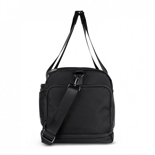 Сумка дорожная BUGATTI Nero, черная, нейлон 1680D/кожа, 58х27х30 см 49640701