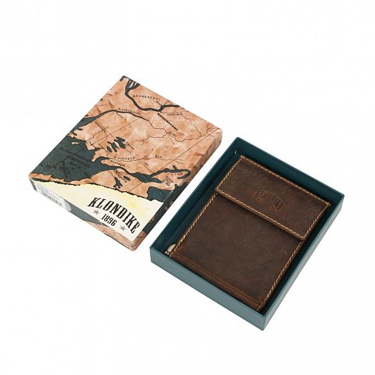 Бумажник KLONDIKE 1896 Yukon KD1114-03 натуральная кожа коричневый