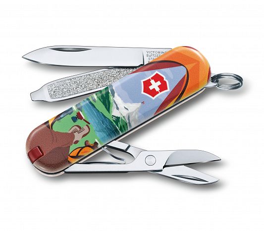 Нож брелок VICTORINOX 0.6223.L1802 Classic Call of Switzerland - Швейцария