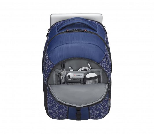 Стильный рюкзак WENGER Sun 610214 синий со светоотражающим принтом 27 л