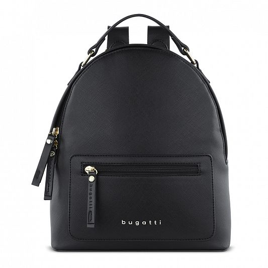 Рюкзак женский BUGATTI Ella, черный, полиуретан, 24х11,5х28 см 496630S01
