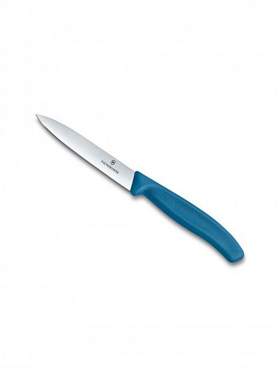 Нож для очистки овощей Victorinox Swiss Classic прямое лезвие 10 см, синий, 6.7702.C1
