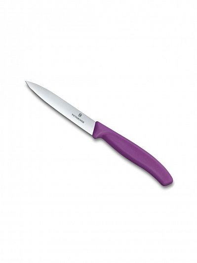 Нож для очистки овощей Victorinox Swiss Classic прямое лезвие 10 см, фиолетовый, 6.7705.C1