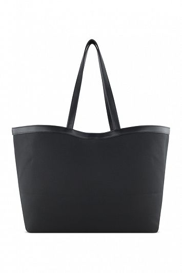 Сумка-тоут женская большая BUGATTI Elena, черная, канвас, полиуретан, 58 x 22 x 31,5 см 49598001