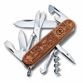 Нож складной Victorinox Climber Wood Swiss Spirit SE2021 коричневый 12 функций 1.3701.63L21  + Видеообзор 