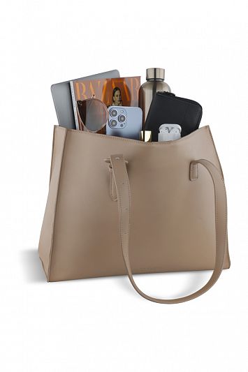 Бизнес-сумка женская наплечная BUGATTI Luna, пудровая, полиуретан, 40,5 x 14 x 30,5 см 49586179