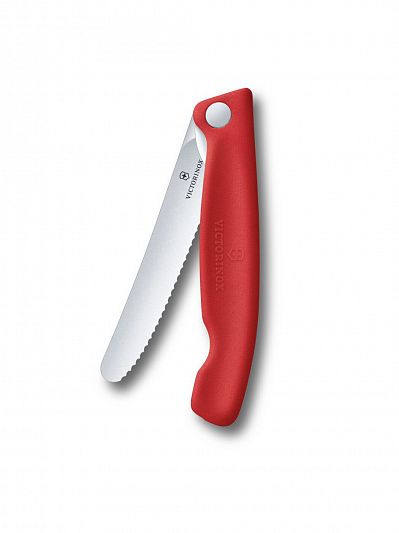 Складной нож для пикника VICTORINOX Swiss Classic, лезвие 11 см с волнистой кромкой, красный 6.7831.FC1
