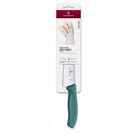 Нож разделочный VICTORINOX Swiss Classic, 19 см, зелёный 6.8004.19C1B