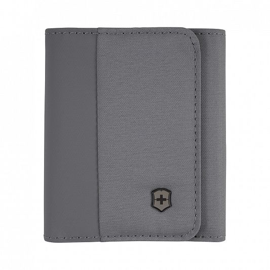 Бумажник VICTORINOX Travel Essentials Tri-Fold Wallet, серый, полиэстер, 9x2x10 см 653366